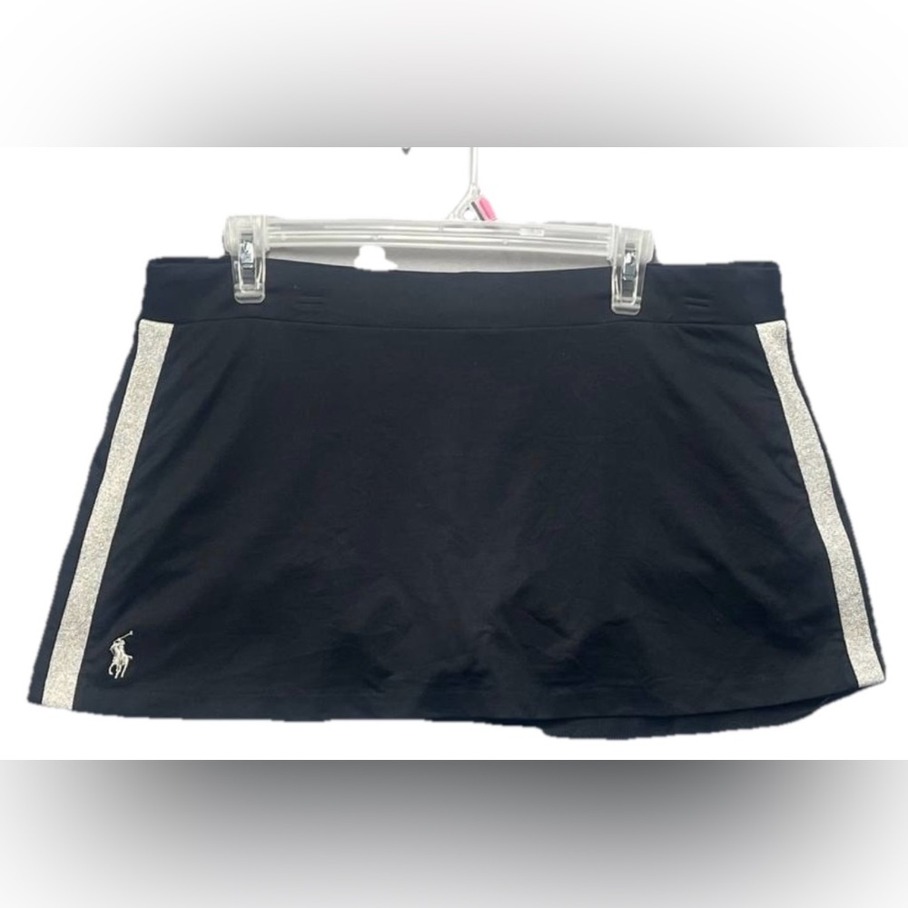 Ralph Lauren Skort Black Silver‎ Athletic Golf Tennis Pickleball Women Sz Large